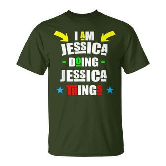 I'm Jessica Doing Jessica Things Cool Christmas T-Shirt - Seseable
