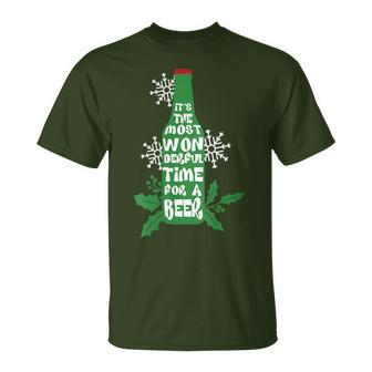 It's The Most Wonderful Time For A Beer Christmas New Year T-Shirt - Monsterry