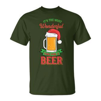 It's The Most Wonderful Time For A Beer Christmas T-Shirt - Monsterry UK