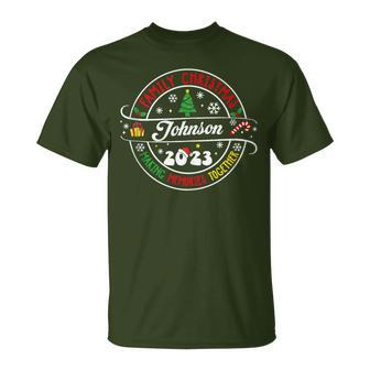 Johnson Family Name Christmas Matching Surname Xmas 2023 T-Shirt - Seseable
