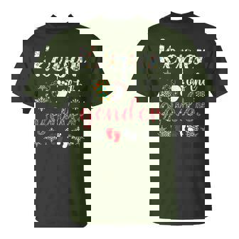 Keeper Of The Gender Reveal Baby Christmas Party T-Shirt - Seseable