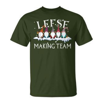 Lefse Making Team Gnome Xmas T-Shirt - Monsterry