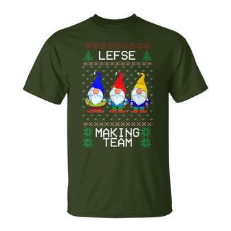 Lefse Making Team Nordic Christmas Tomte Gnome Xmas Women T-Shirt - Monsterry