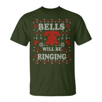 Liberty Bell Philadelphial Ring The Bell Ugly Christmas T-Shirt - Seseable