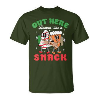 Out Here Lookin Like A Snack Christmas Tree Cake T-Shirt | Mazezy