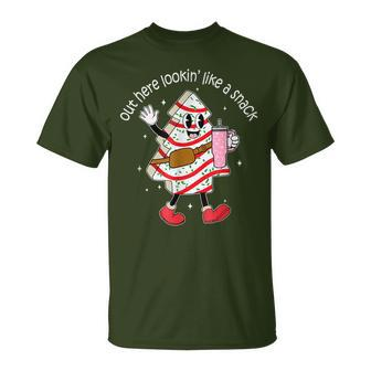 Out Here Looking Like A Snack Cute Boo Jee Xmas Trees Cakes T-Shirt - Monsterry UK