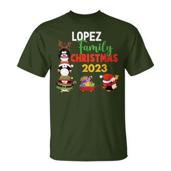 Lopez Family Name Lopez Family Christmas T-Shirt - Seseable