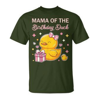 Mama Of The Birthday Duck Christmas Anime Party Outfit T-Shirt - Monsterry AU