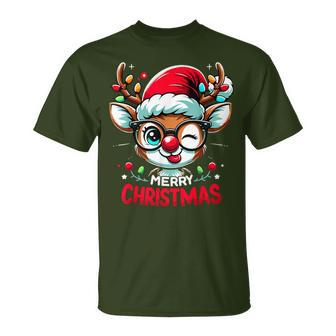 Matching Family Christmas 2023 Rudolph Reindeer T-Shirt | Mazezy