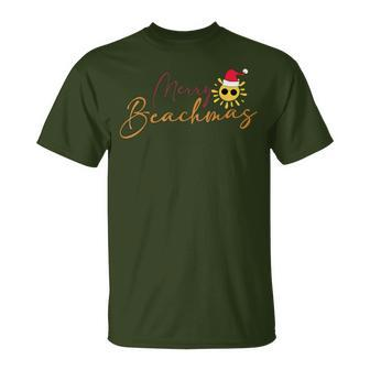 Merry Beachmas Christmas In July T-Shirt | Mazezy
