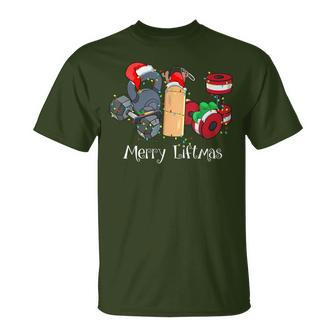 Merry Liftmas Christmas Gym Workout Kettlebell Weightlifting T-Shirt - Monsterry AU