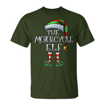 Motorcycle Elf Matching Family Motorcycle Christmas T-Shirt - Monsterry CA