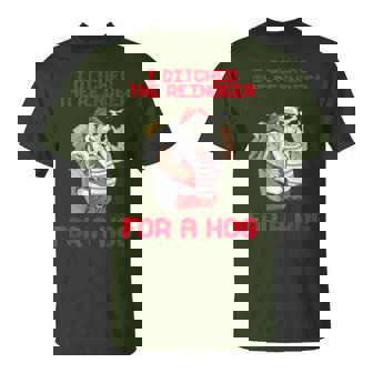Motorcycle Santa Motorcycle Santa Xmas Biker T-Shirt - Monsterry