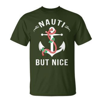 Nauti But Nice Nautical Anchor Beach Christmas T-Shirt - Monsterry UK