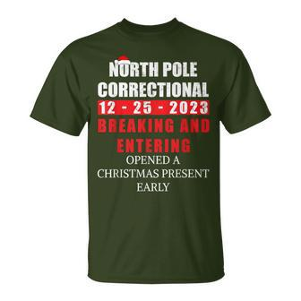 North Pole Correctional Breaking Entering Family Christmas T-Shirt - Monsterry UK