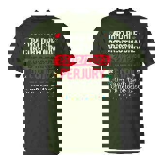 North Pole Correctional Perjury Family Christmas Clothing T-Shirt - Thegiftio