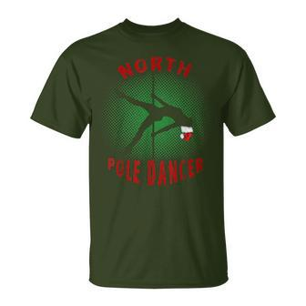 North Pole Dance With Santa Hat T-Shirt - Monsterry
