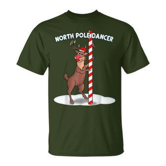 North Pole Dancer Christmas Reindeer T-Shirt - Monsterry UK