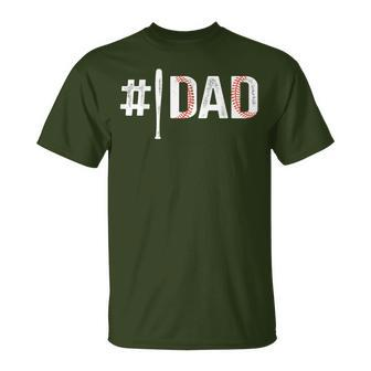 Number One 1 Baseball Dad For Fathers Day Birthday Christmas T-Shirt - Thegiftio UK