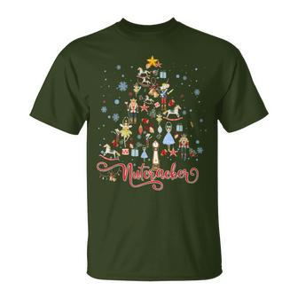 Nutcracker Christmas Tree Sugar Plum Fairy Vintage Xmas T-Shirt - Monsterry