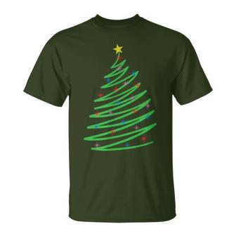 One Line Christmas Xmas T-Shirt - Seseable
