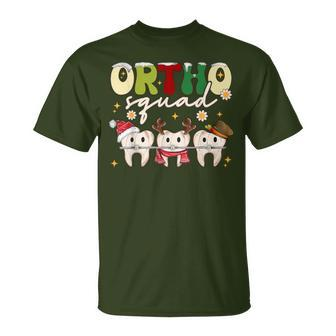 Orthodontist Dentistry Ortho Squad Christmas Holiday Pajama T-Shirt | Mazezy