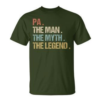 Pa The Man Myth Legend Father Dad Christmas T-Shirt - Monsterry DE