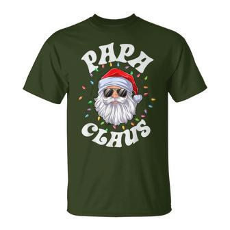 Papa Claus Santa Christmas Dad Family Matching Pajamas Xmas T-Shirt - Seseable
