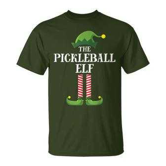 Pickelball Elf Matching Family Group Christmas Elf T-Shirt - Monsterry UK