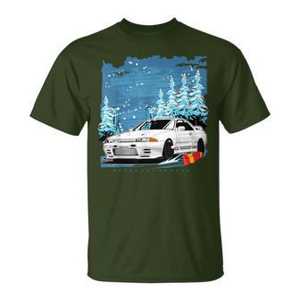 R33 Skyline Jdm Car WinterChristmas Theme T-Shirt - Monsterry DE