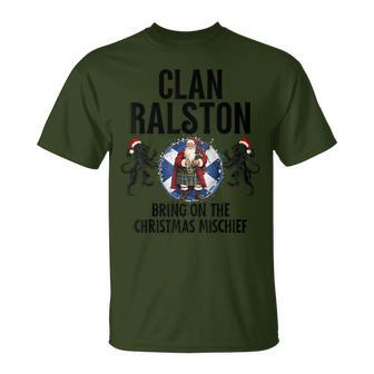 Ralston Clan Christmas Scottish Family Name Party T-Shirt - Seseable