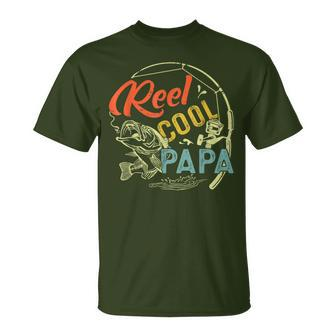 Reel Cool Papa Valentine Fathers Day Christmas T-Shirt - Monsterry