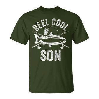 Reel Cool Son Fisherman Christmas Father's Day T-Shirt - Monsterry
