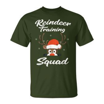 Reindeer Training Squad Christmas Pajama Xmas T-Shirt - Seseable