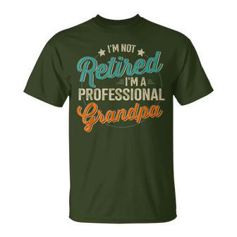 Retired Professional Grandpa Fathers Day Birthday Christmas T-Shirt - Seseable