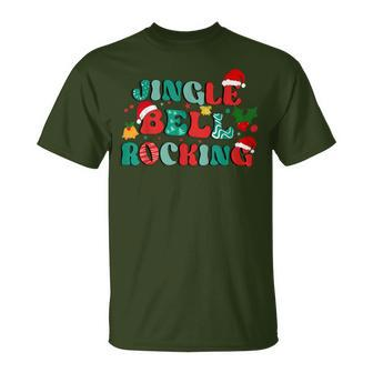 Retro Christmas Jingle Bell Rocking Christmas T-Shirt - Seseable