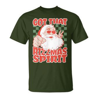 Retro Christmas Rizz Meme Got That Rizzmas Spirit T-Shirt - Monsterry