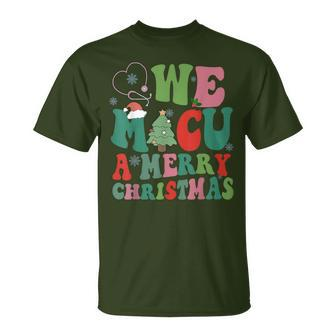 Retro We Micu A Merry Christmas Medical Icu Rn Aide Tech T-Shirt | Mazezy