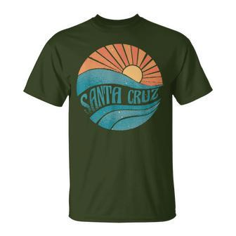 Retro Santa Cruz California Surfing Skate Graphic Santa Cruz T-Shirt - Seseable
