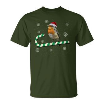 Robin Bird Watching Redbreast Birding Christmas T-Shirt - Monsterry UK