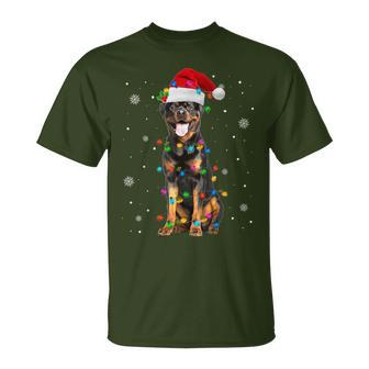 Rottweiler Dog Family Matching Santa Rottweiler Christmas T-Shirt - Monsterry DE