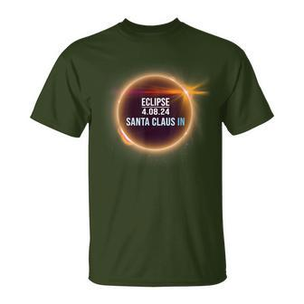Santa Claus Indiana Total Solar Eclipse 04082024 Totality T-Shirt - Seseable