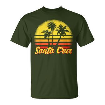 Santa Cruz Ca California 70S 80S Retro Vintage T-Shirt - Seseable