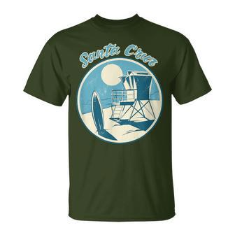 Santa Cruz Ca Surfer 70S 80S Retrointage T-Shirt - Seseable