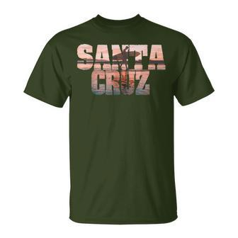 Santa Cruz Surfer Surfing California T-Shirt - Seseable