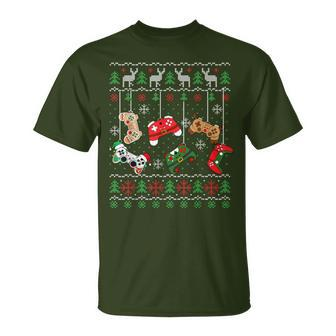 Santa Elf Video Game Controller Ugly Christmas Boys Gamers T-Shirt - Thegiftio UK