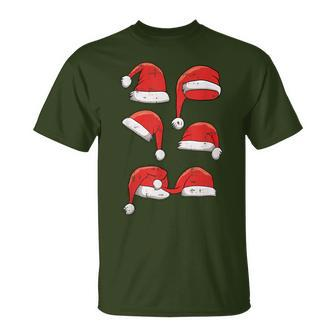 Santa Hat Christmas Pajama X-Mas Decoration Holiday T-Shirt - Seseable