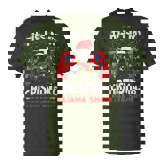Santa Hat Video Gamer This Is My Christmas Pajama T-Shirt - Thegiftio