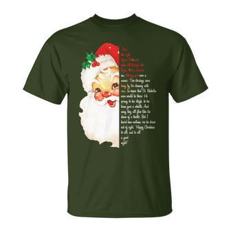 Santa Twas The Night Before Christmas Matching Pajamas T-Shirt - Monsterry DE