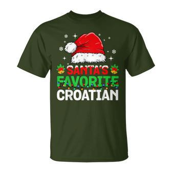 Santa's Favorite Croatian Christmas Family Matching T-Shirt - Monsterry UK